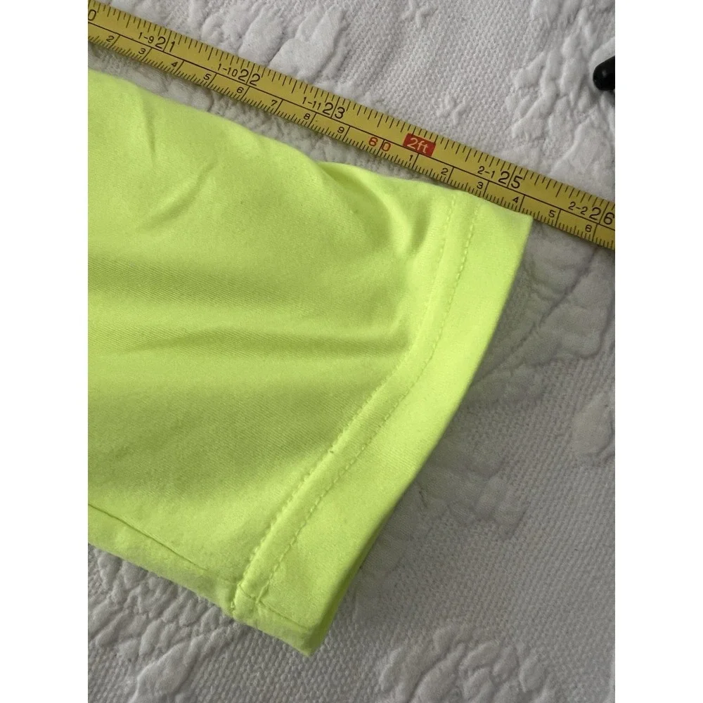 Ralph Lauren Polo Golf Mens M Neon Green Quarter Zip Performance Pullover PONY